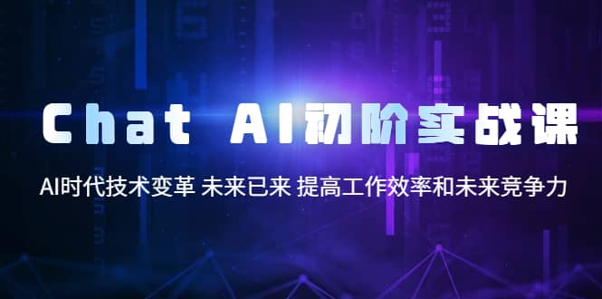 Chat AI初阶实战课，AI时代技术变革 未来已来 提高工作效率和未来竞争力-枫叶微课堂