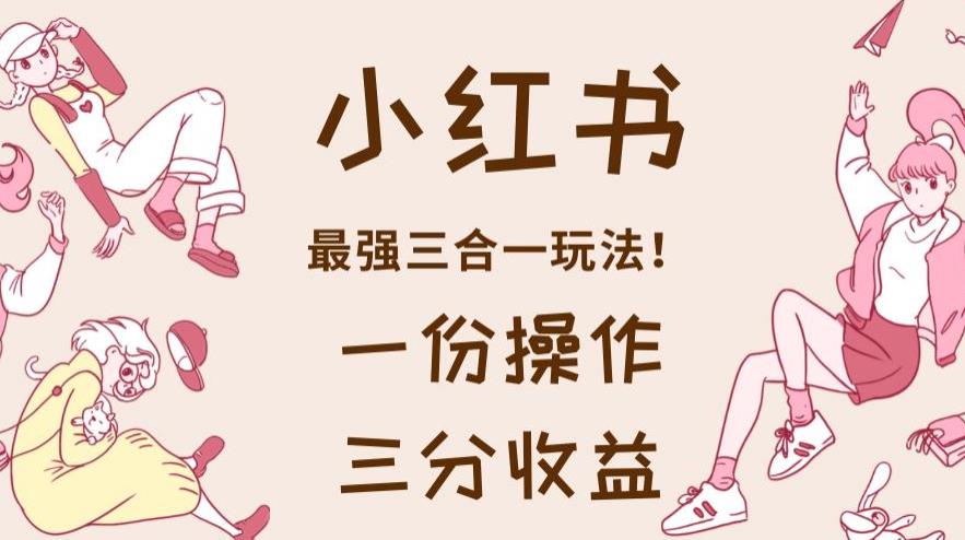 小红书最强三合一玩法，一份操作获得三份收益！【揭秘】-枫叶微课堂