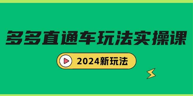 多多直通车玩法实战课，2024新玩法（7节课）-枫叶微课堂