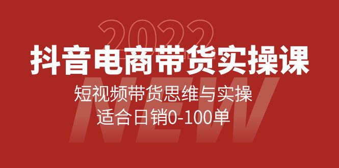 抖音电商带货实操课：短视频带货思维与实操，适合日销0-100单-枫叶微课堂