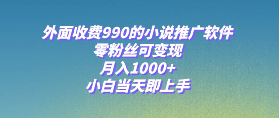 小说推广软件，零粉丝可变现，月入1000+，小白当天即上手【附189G素材】-枫叶微课堂