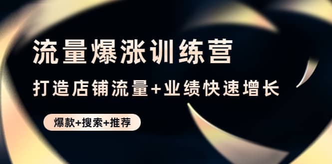 流量爆涨训练营：打造店铺流量+业绩快速增长 (爆款+搜索+推荐)-枫叶微课堂