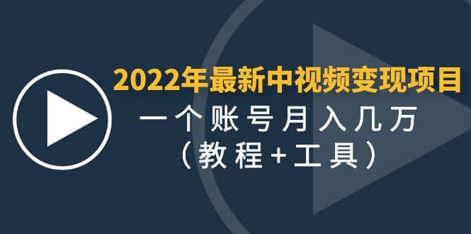 2022年最新中视频变现最稳最长期的项目（教程+工具）-枫叶微课堂