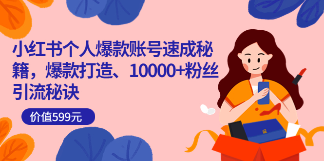 小红书个人爆款账号速成秘籍，爆款打造、10000+粉丝引流秘诀（价值599）-枫叶微课堂