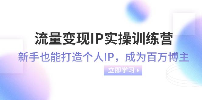 流量变现-IP实操训练营：新手也能打造个人IP，成为百万博主（46节课）-枫叶微课堂