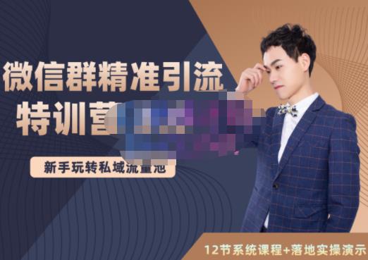 陆明明·微信群精准引流特训营3.0，借助微信群进行引流操作，打造私域流量池-枫叶微课堂