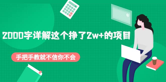 2000字详解这个挣了2w+的项目，手把手教就不信你不会【付费文章】-枫叶微课堂