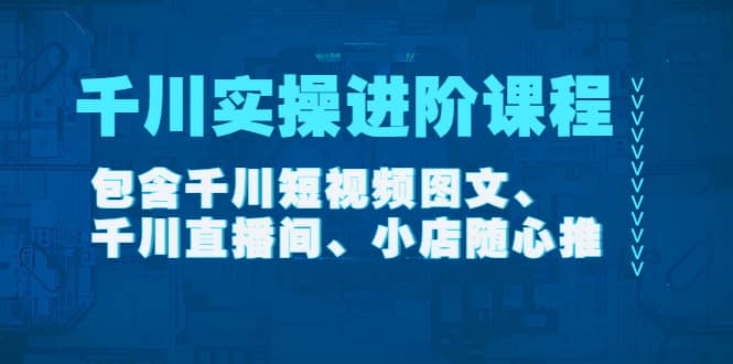 千川实操进阶课程（11月更新）包含千川短视频图文、千川直播间、小店随心推-枫叶微课堂