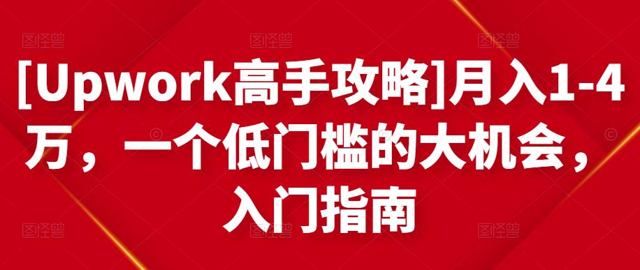月入1-4万，一个低门槛的大机会，入门指南-枫叶微课堂