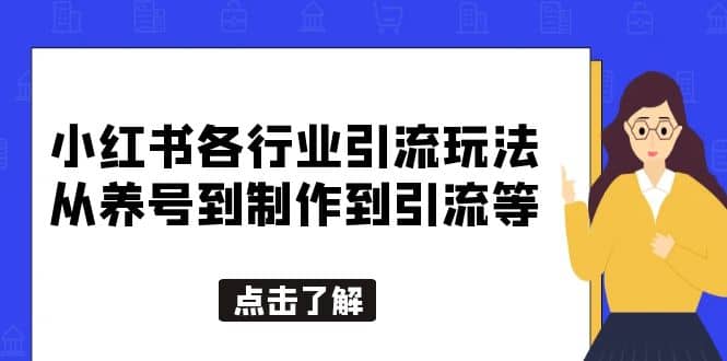 小红书各行业引流玩法，从养号到制作到引流等，一条龙分享给你-枫叶微课堂