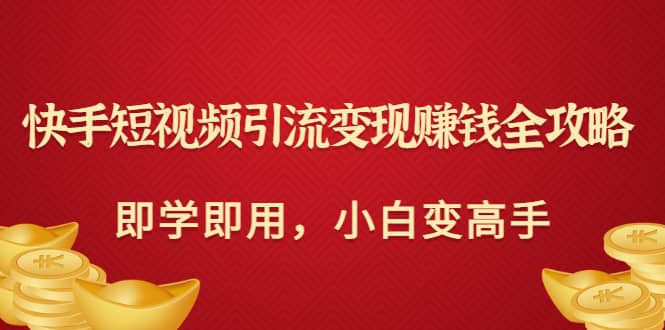 快手短视频引流变现赚钱全攻略：即学即用，小白变高手（价值980元）-枫叶微课堂