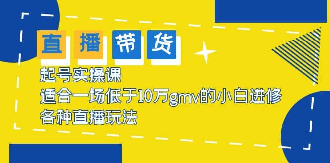 2023直播带货起号实操课，适合一场低于·10万gmv的小白进修 各种直播玩法-枫叶微课堂