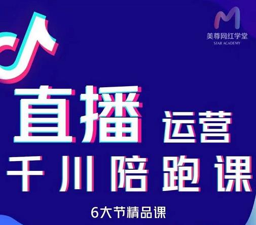 美尊-抖音直播运营千川系统课：直播​运营规划、起号、主播培养、千川投放等-枫叶微课堂