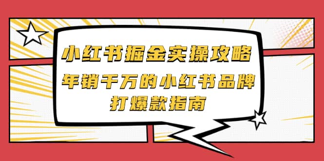小红书掘金实操攻略，年销千万的小红书品牌打爆款指南-枫叶微课堂
