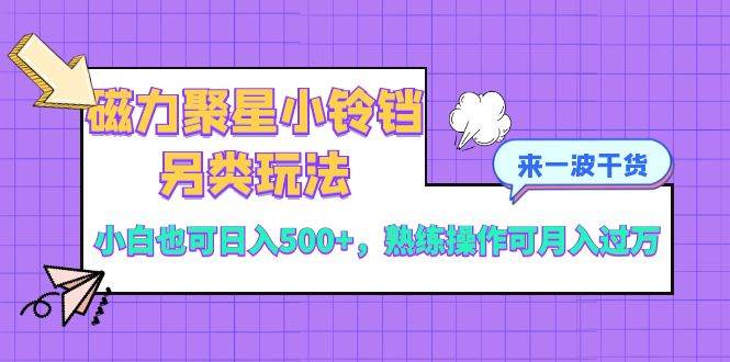 磁力聚星小铃铛另类玩法，小白也可日入500+，熟练操作可月入过万-枫叶微课堂