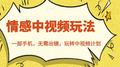 北北情感中视频玩法，一部手机，无需出镜，玩转中视频计划-枫叶微课堂