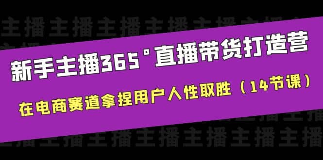 新手主播365°直播带货·打造营，在电商赛道拿捏用户人性取胜（14节课）-枫叶微课堂