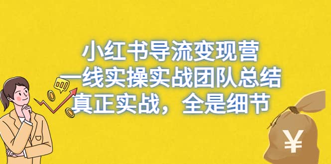 小红书导流变现营，一线实战团队总结，真正实战，全是细节，全平台适用-枫叶微课堂