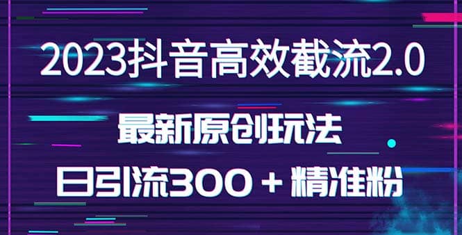 日引300＋创业粉，独家抖音高效截流2.0玩法（价值1280）-枫叶微课堂
