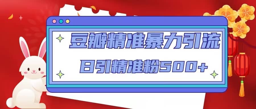 豆瓣精准暴力引流，日引精准粉500+【12视频课】-枫叶微课堂