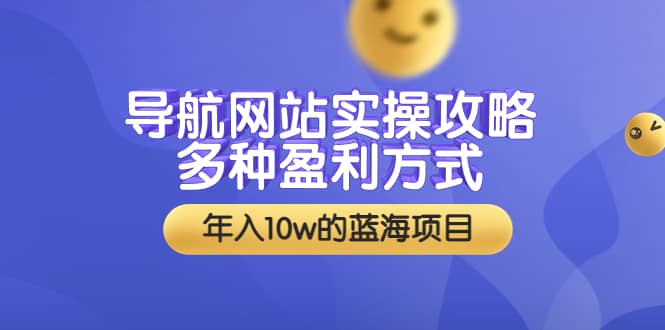 导航网站实操攻略，多种盈利方式，年入10w的蓝海项目（附搭建教学+源码）-枫叶微课堂