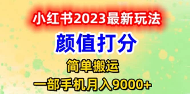 最新小红书颜值打分玩法，日入300+闭环玩法-枫叶微课堂