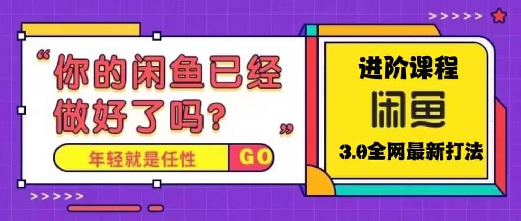 火爆全网的咸鱼玩法进阶课程，咸鱼进阶课程-枫叶微课堂