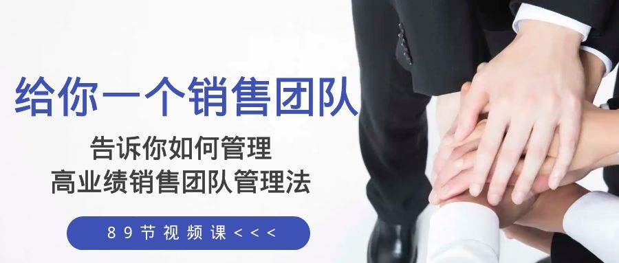 给你一个销售团队，告诉你如何管理，高业绩销售团队管理法（89节课）-枫叶微课堂