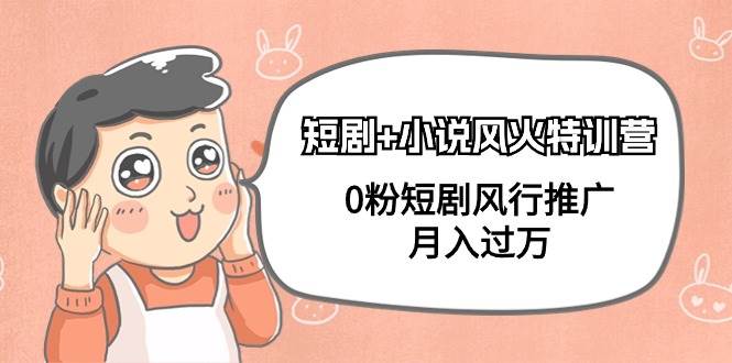 短剧+小说风火特训营，0粉短剧风行推广，月入过万（102节课）-枫叶微课堂