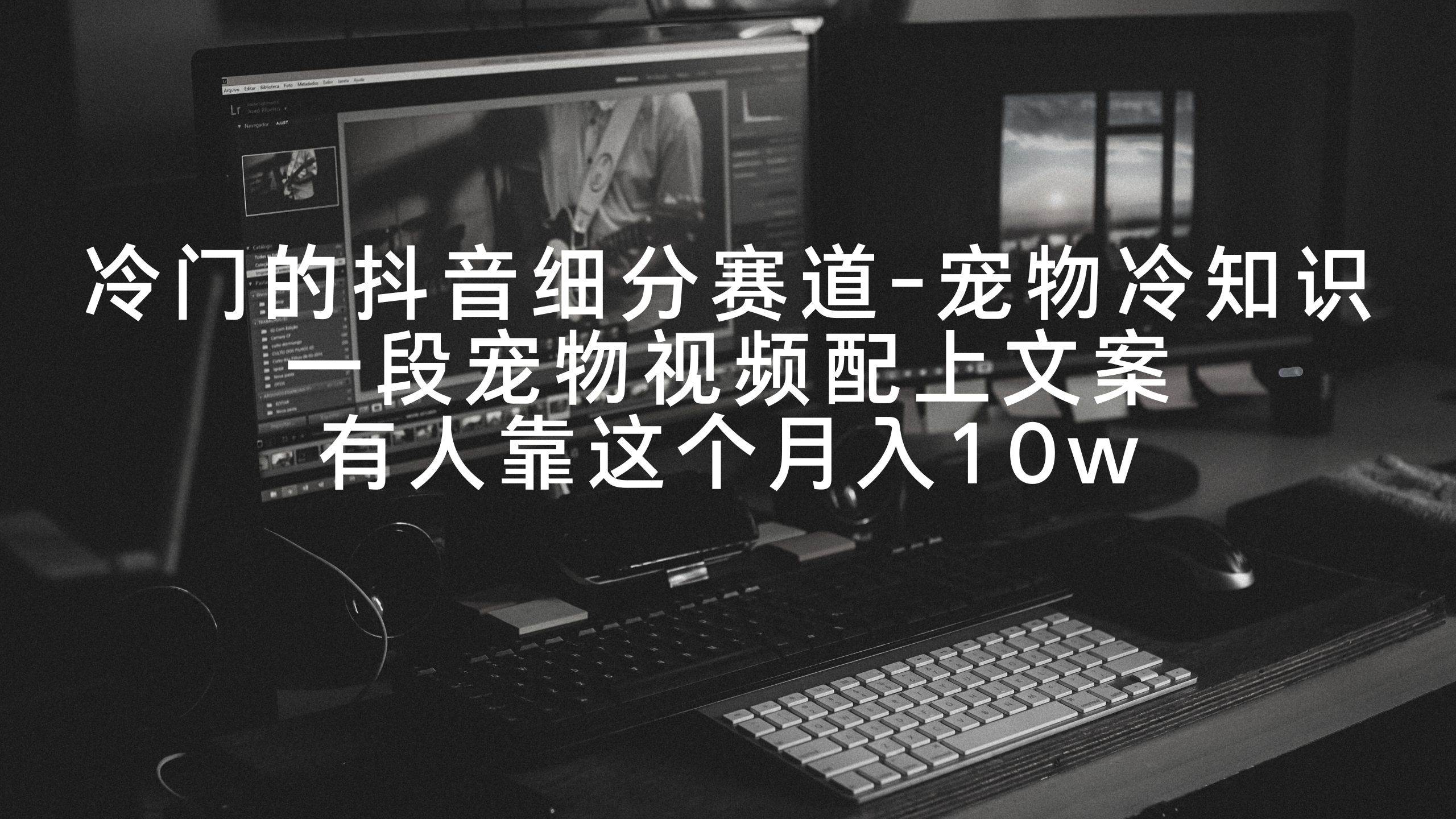 冷门的抖音细分赛道-宠物冷知识，一段宠物视频配上文案，有人靠这个月入10w-枫叶微课堂