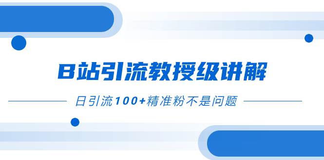 B站引流教授级讲解，细节满满，日引流100+精准粉不是问题-枫叶微课堂