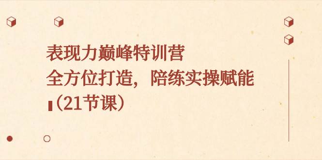 表现力巅峰特训营，全方位打造，陪练实操赋能（21节课）-枫叶微课堂
