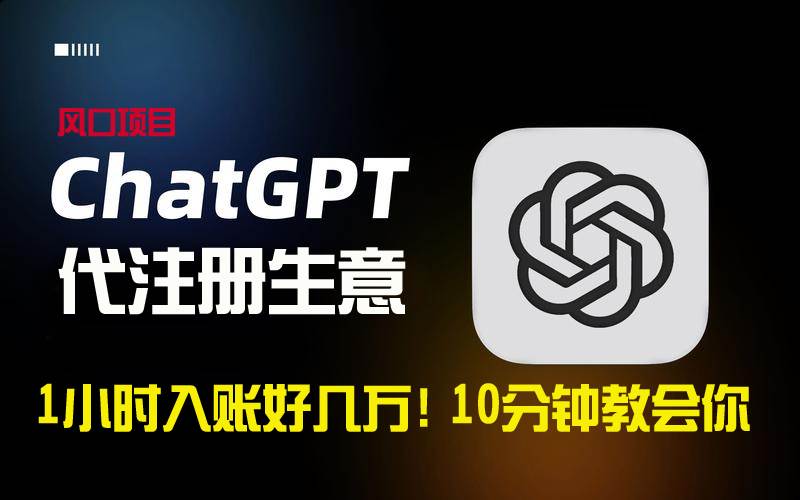 一小时入账好几万！利润大到吓人的ChatGPT代注册小生意，10分钟教会你，…-枫叶微课堂