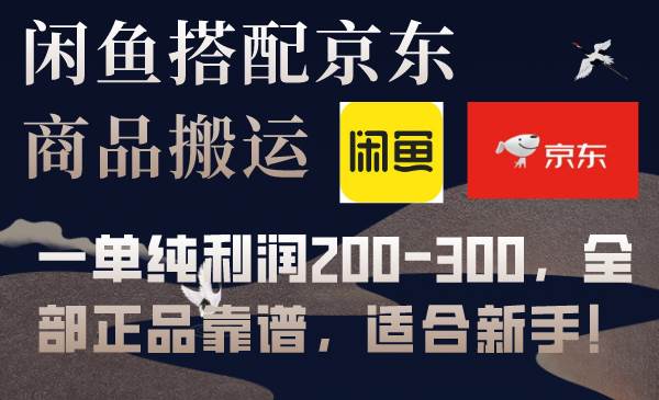 闲鱼搭配京东备份库搬运，一单纯利润200-300，全部正品靠谱，适合新手！-枫叶微课堂