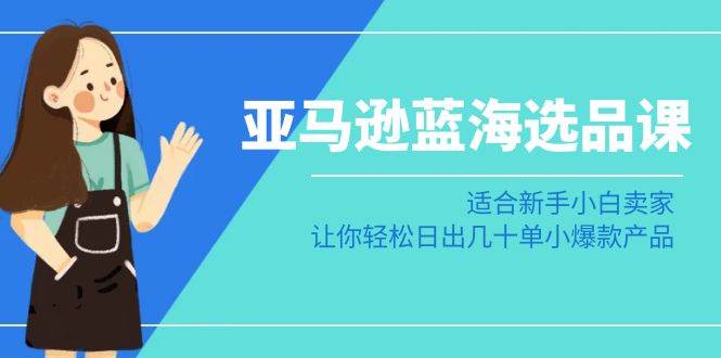 亚马逊-蓝海选品课：适合新手小白卖家，让你轻松日出几十单小爆款产品-枫叶微课堂