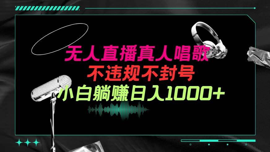 抖音24小时无人直播音乐，不违规，不封号纯撸音浪，小白实操当天日入1000+-枫叶微课堂