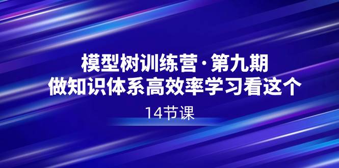 模型树特训营·第九期，做知识体系高效率学习看这个（14节课）-枫叶微课堂