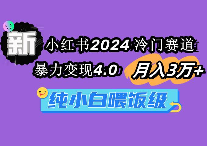 小红书2024冷门赛道 月入3万+ 暴力变现4.0 纯小白喂饭级-枫叶微课堂