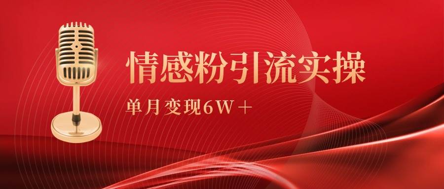 单月变现6w+，情感粉引流变现实操课-枫叶微课堂