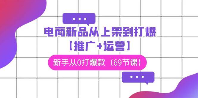 电商 新品从上架到打爆【推广+运营】，新手从0打爆款（69节课）-枫叶微课堂