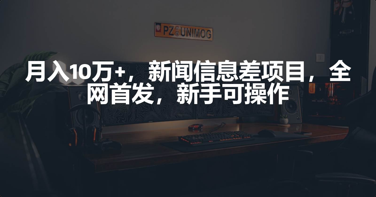月入10万+，新闻信息差项目，新手可操作-枫叶微课堂