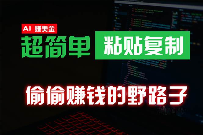 偷偷赚钱野路子，0成本海外淘金，无脑粘贴复制 稳定且超简单 适合副业兼职-枫叶微课堂
