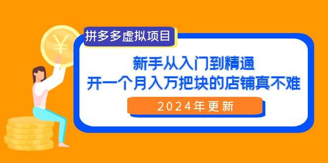 拼多多虚拟项目：入门到精通，开一个月入万把块的店铺 真不难（24年更新）-枫叶微课堂