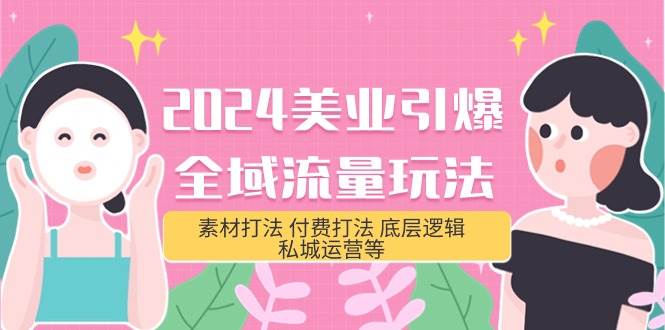 2024美业-引爆全域流量玩法，素材打法 付费打法 底层逻辑 私城运营等(31节)-枫叶微课堂
