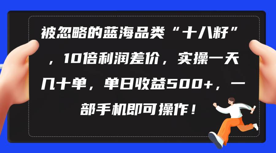被忽略的蓝海品类“十八籽”，10倍利润差价，实操一天几十单 单日收益500+-枫叶微课堂