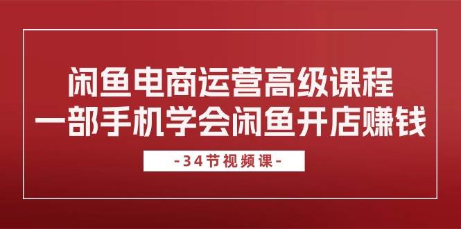 闲鱼电商运营高级课程，一部手机学会闲鱼开店赚钱（34节课）-枫叶微课堂
