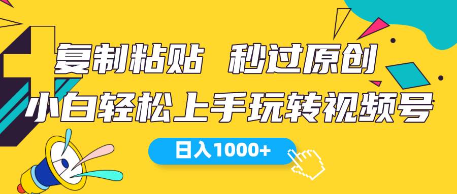 视频号新玩法 小白可上手 日入1000+-枫叶微课堂