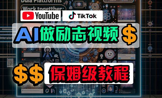 利用AI制作励志视频，在YouTube和TikTok赚钱，小白可做（附工具）-枫叶微课堂