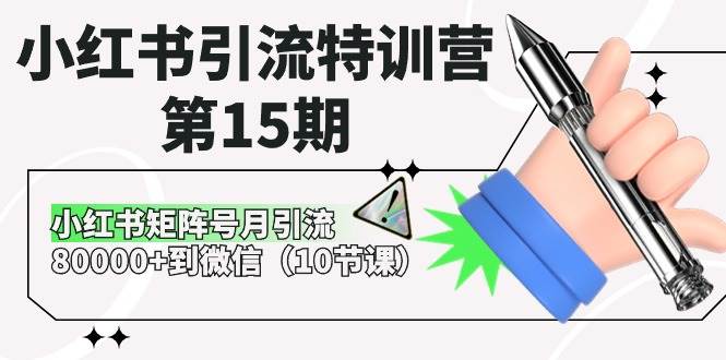 小红书引流特训营-第15期，小红书矩阵号月引流80000+到微信（10节课）-枫叶微课堂