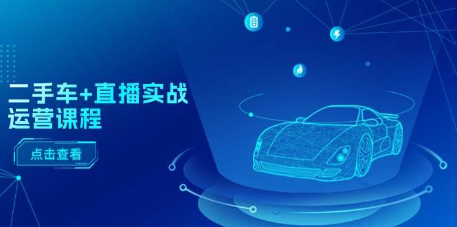 二手车+直播实战运营课程：直播推荐/短视频推荐/千川投放/直播全流程-枫叶微课堂